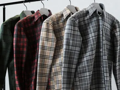 IKEA RIGGA Colored Shirts Set 3D model