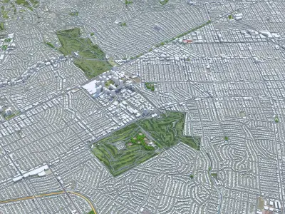 Beverley Hills California USA Low-poly 3D model