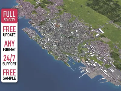 Zadar - 3D City Model Low-poly 3D model