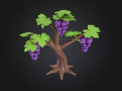 Flower Bonsai Tree 3D asset - Bundle of 4 3D model