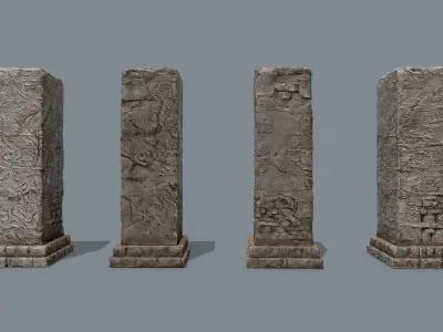 old ruin Low-poly 3D model