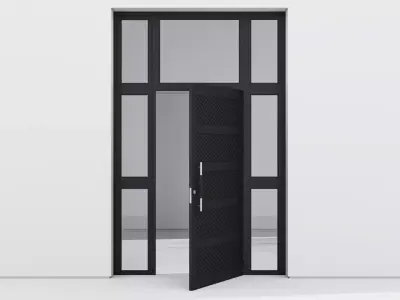 Aluminium door 91 3D model