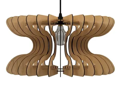 CEILING LIGHT LAMP 3D PRINT AND LASER CUT FILES MODEL 12 3D print model