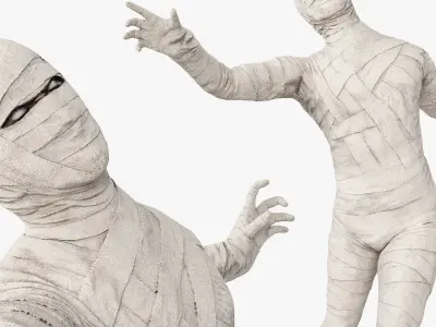  Mummy in Clean Bandage Rigged for Maya 