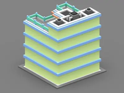 House Voxel - 5 Low-poly 3D model