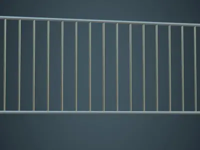 Crowd Barrier 1A Low-poly 3D model