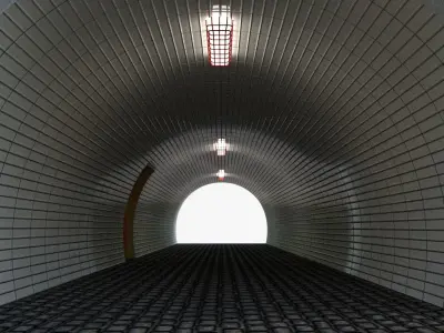 Pedestrian tunnel 3D model