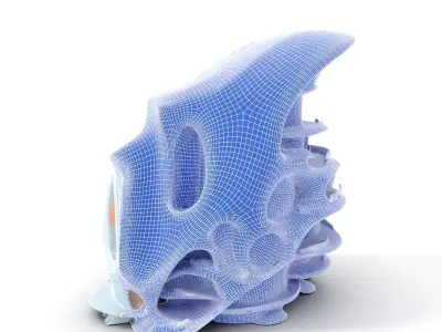 Futuristic Architectural Model Pack Low-poly 3D model