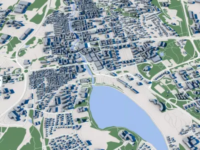 Falun City Sweden 3D model