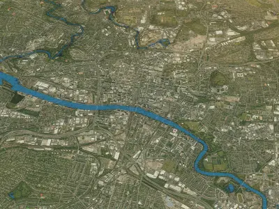 Glasgow - Topography Terrain 3D City 3D Model Pack