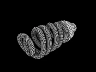 Twisted Light Bulb Low-poly 3D model