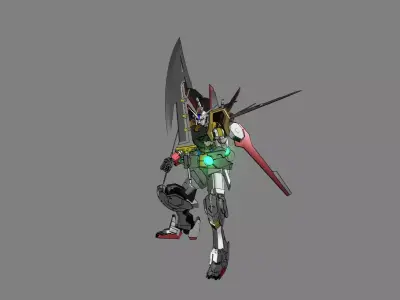 Attacker Gundam B 10 3D model