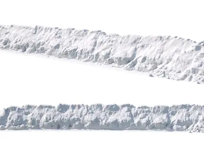 Big snow cliff 3D model