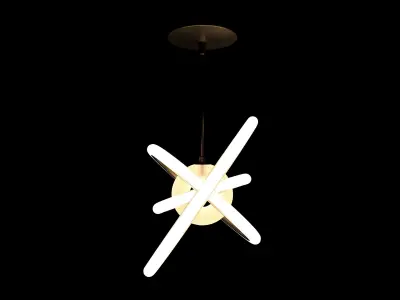 Chandelier pendant light with star 3D model