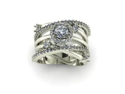 daimonds rings 3D print model