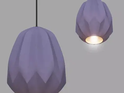MEDDEL origami lamp with flower 3D model