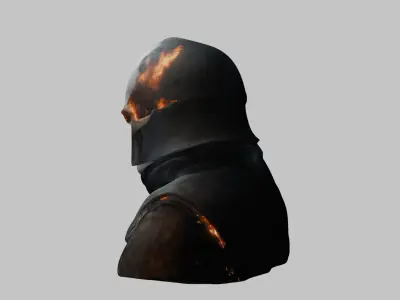 Sci-Fi Templar Warrior 3D Model - High-Quality Asset  Low-poly 3D model