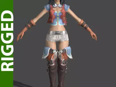 Xb Sharla 3D Rigged Model 3D model