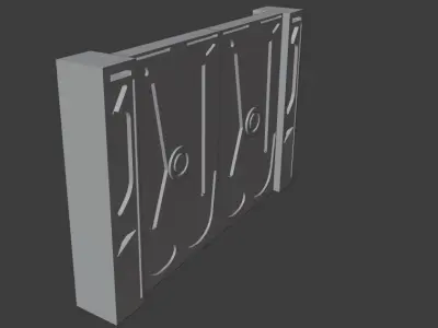 Sci fi door Free 3D model