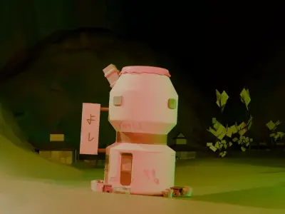 stylized House shop 3D model