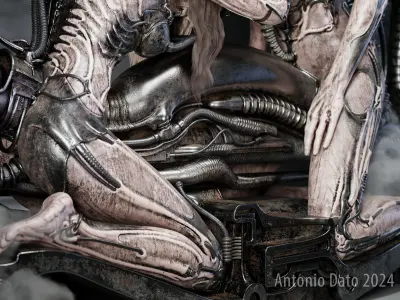 H R Giger  Erotomecanics VII PBR 3D model