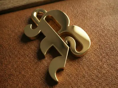 Gothic Letters A to Z 3D print model