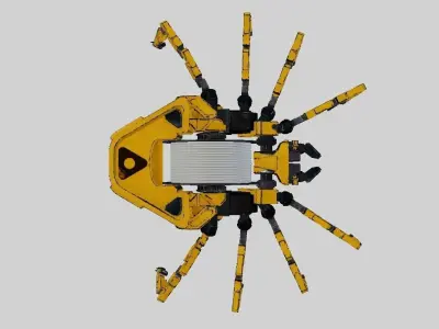 Mechanical spider Low-poly 3D model