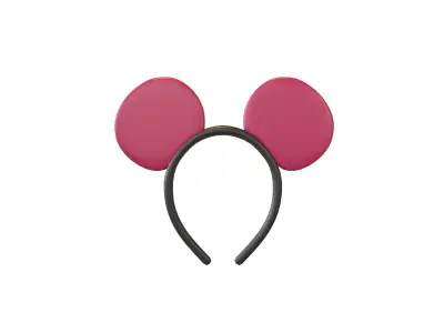 Mouse Hairband v1 002 Low-poly 3D model