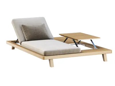 Sanday Chaise Lounge with Table  3D model
