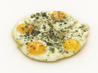 Breakfast Eggs Low-poly 3D model