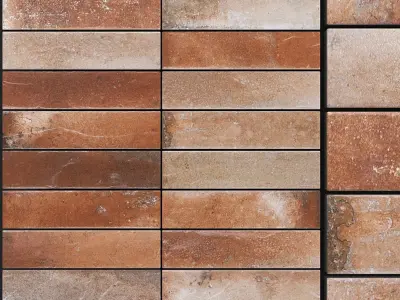 Yurtbay Seramik Brick Stone Cotto Mix Set 11 3D model