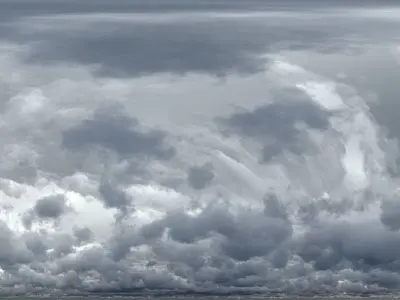 Skydome HDR - Overcast Cloudy Afternoon - 3 Texture