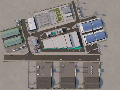 Industrial Factory-Factory building 3D model