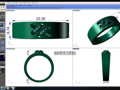 Solitaire Wedding Engagement Men Band Ring 3D print model purchase