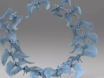 Dantes Ghost Angel Ring 1  3D model