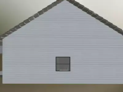 Single Story Residential House  3D model