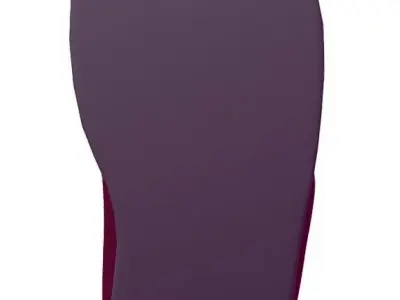 Cartoon High Poly Subdivision Red Sneakers Low-poly 3D model