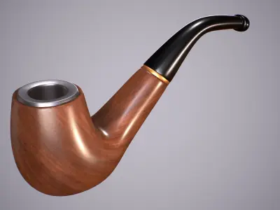 Tobacco Pipe Low-poly 3D model