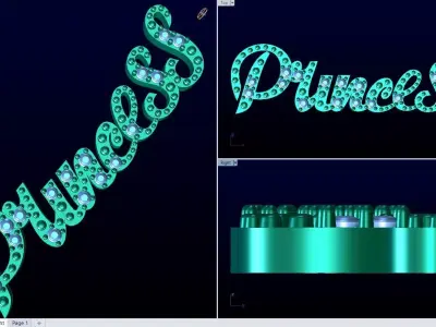 pendant princess 3D print model