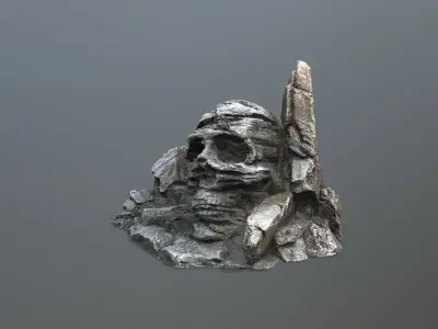 Skull Rock Low-poly 3D model shop