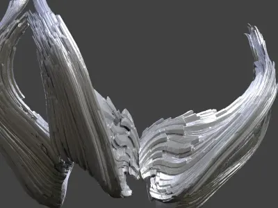 Dark Crystal element wings 3 designs Low-poly 3D model