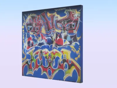 Graffiti wall XXII 3D model