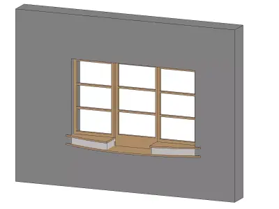 Reception window 3D model