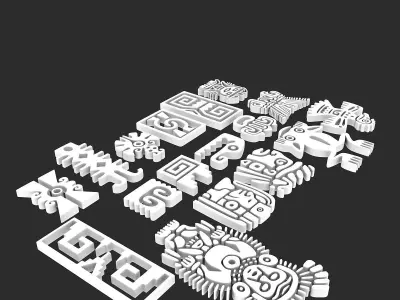 Maya ornament 3D model