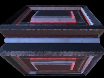 Sci-fi Chest Game Ready full 4k PBR Low-poly 3D model