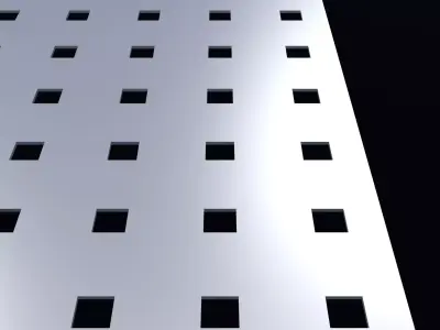 Perforated panel with 9 percent opening 25O111 3D model