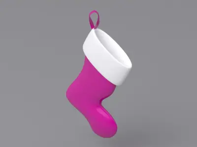 Christmas Stockings pink 3D model