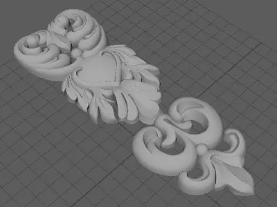 dekor ornate ornament 3D model 2