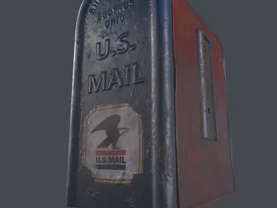 Old mailbox Free low-poly 3D model
