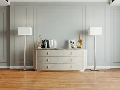 Table and floor lamps 3D model